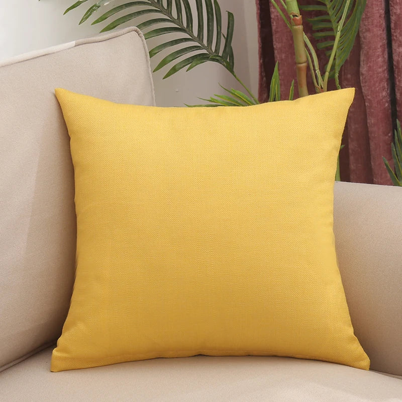 Solid Thickened Square Pillow, Sofa, Living Room Pillow Cover (Without Core)