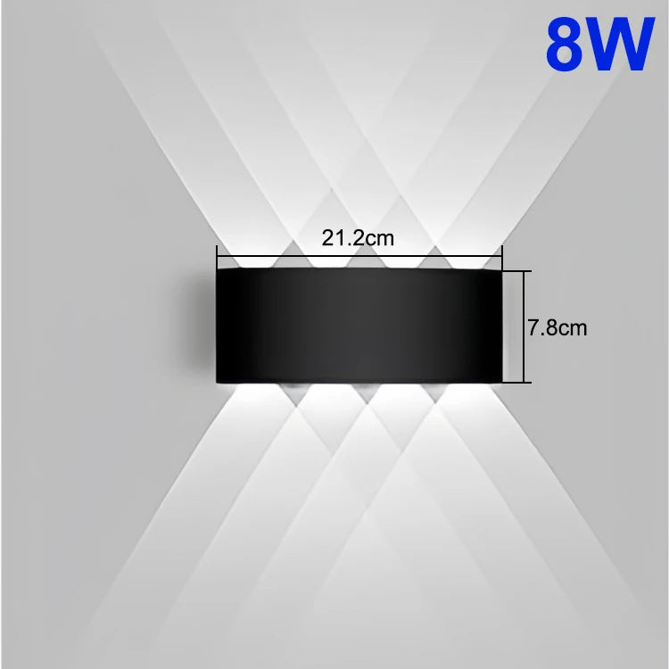 Up and down LED Wall Lamp Waterproof Interior Wall Light for Bedroom Living Room Corridor Indoor Outdoor Lighting